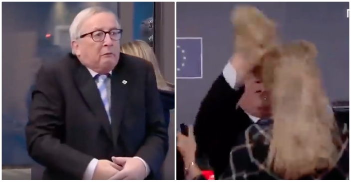 Juncker di nuovo ubriaco? Guardate cosa ha fatto a questa donna – Video