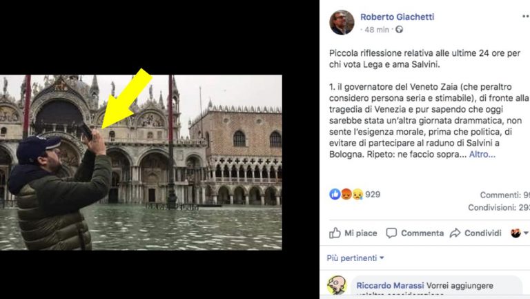 Giachetti pubblica il ‘selfie’ di Salvini: «Mi auguro non sia vero»