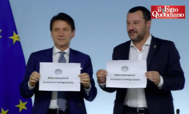 Decreti sicurezza di Salvini non ci sono più: la coerenza di Conte e del M5s