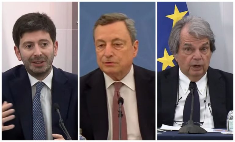 Draghi, Speranza e CdM citati con ricorso d’urgenza al Tribunale di Roma